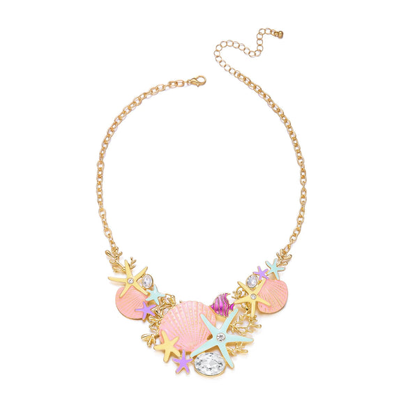 Wholesale Women's Vacation Style Minimalist Star Shape Alloy Electroplated Necklace