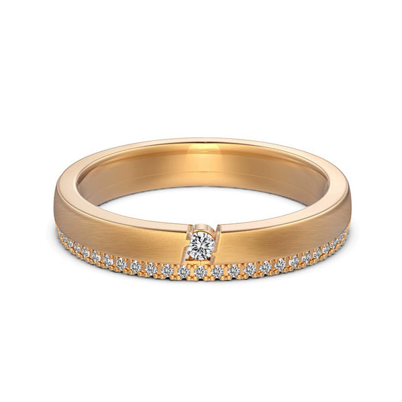 Wholesale Women's Valentine's Day Ring 925 Sterling Silver Geometric Frosted Wiredrawing Microinlaid Zircon Electroplated Ring