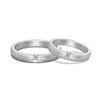 Wholesale Women's Valentine's Day Ring 925 Sterling Silver Geometric Frosted Wiredrawing Microinlaid Zircon Electroplated Ring