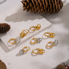 Wholesale Women's Versatile Electroplated Stainless Steel Heart Shape Hollow Earrings