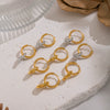 Wholesale Women's Versatile Electroplated Stainless Steel Heart Shape Hollow Earrings