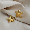 Wholesale Women's Versatile Style Stainless Steel Electroplated Star Earrings