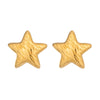 Wholesale Women's Versatile Style Stainless Steel Electroplated Star Earrings