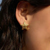 Wholesale Women's Versatile Style Stainless Steel Electroplated Star Earrings