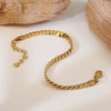 Wholesale Women's Vervain Wheat Jewelry Set With Horse Whip Chain Stainless Steel Electroplated