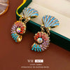 Wholesale Women's Vintage Alloy Geometric Drop Necklace With Electroplating And String Of Pearls Chain
