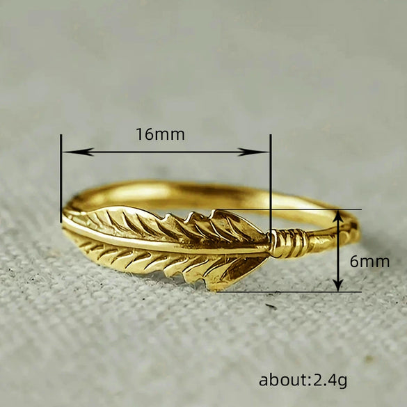 Wholesale Women's Vintage Alloy Ring With Flower And Leaves Pattern And Distressed Treatment
