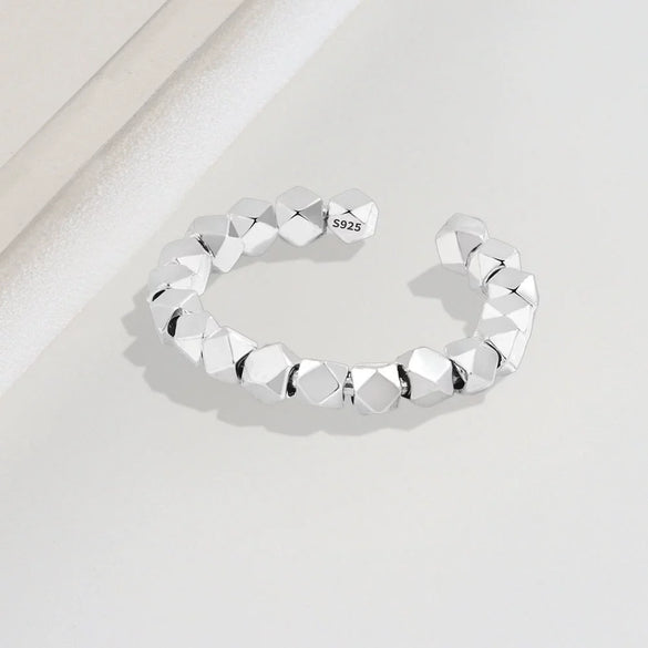 Wholesale Women's Vintage Broken Open Ring S925 Sterling Silver Geometric Electroplated