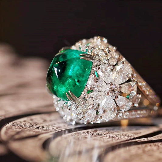 Wholesale Women's Vintage Copper Zircon Geometric Ring