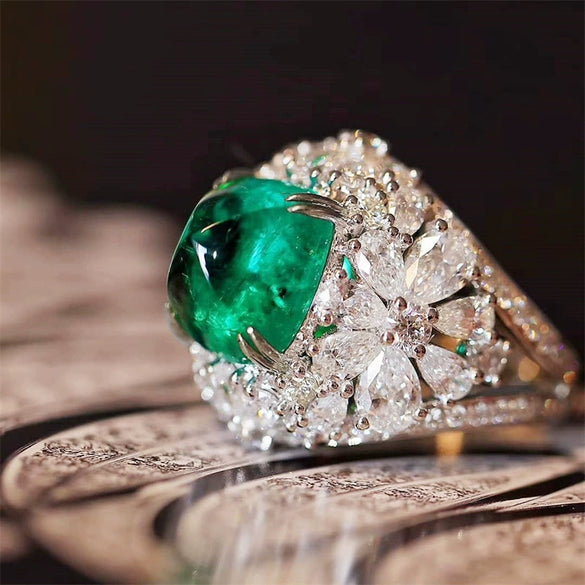 Wholesale Women's Vintage Copper Zircon Geometric Ring