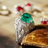 Wholesale Women's Vintage Copper Zircon Geometric Ring