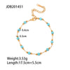 Wholesale Women's Vintage Doublelayer Beaded Stainless Steel And Titanium Steel Goldplated Geometric Style Necklace