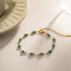 Wholesale Women's Vintage Doublelayer Beaded Stainless Steel And Titanium Steel Goldplated Geometric Style Necklace
