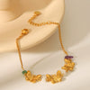 Wholesale Women's Vintage Elegant Geometric Butterfly Stainless Steel Electroplated Bracelet