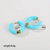 Wholesale Women's Vintage Enamel Geometric Stainless Steel Electroplated Circle Earrings