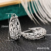 Wholesale Women's Vintage Fashion Ol Style Copper Ushaped Carved Hollow Pattern Electroplated Earrings