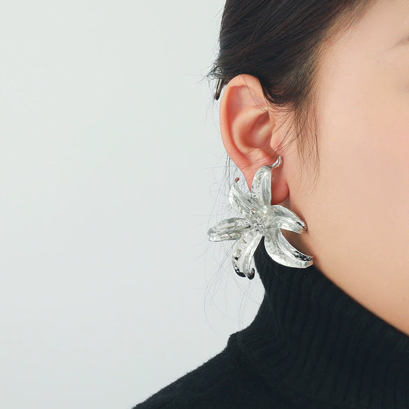 Wholesale Women's Vintage Fashion Zinc Alloy Flower Pistil Earrings With Electroplating