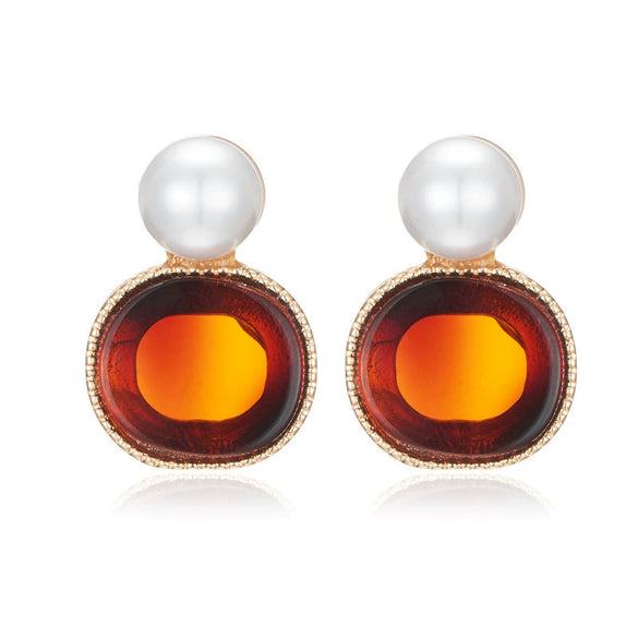 Wholesale Women's Vintage Geometric Alloy Earrings With Electroplating Treatment