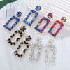 Wholesale Women's Vintage Geometric Alloy S925 Silver Needle Earrings With Diamond