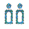 Wholesale Women's Vintage Geometric Alloy S925 Silver Needle Earrings With Diamond