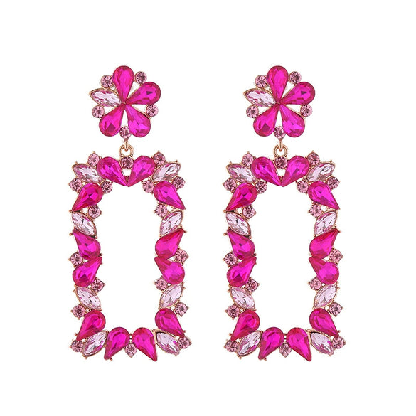 Wholesale Women's Vintage Geometric Alloy S925 Silver Needle Earrings With Diamond