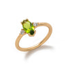 Wholesale Women's Vintage Geometric Copper December Birthstone Ring With 18K Real Gold Vacuum Electroplating
