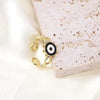 Wholesale Women's Vintage Geometric Copper Eye Ring With Oil Dripping Enamel And Electroplating
