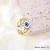 Wholesale Women's Vintage Geometric Copper Eye Ring With Oil Dripping Enamel And Electroplating