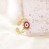Wholesale Women's Vintage Geometric Copper Eye Ring With Oil Dripping Enamel And Electroplating