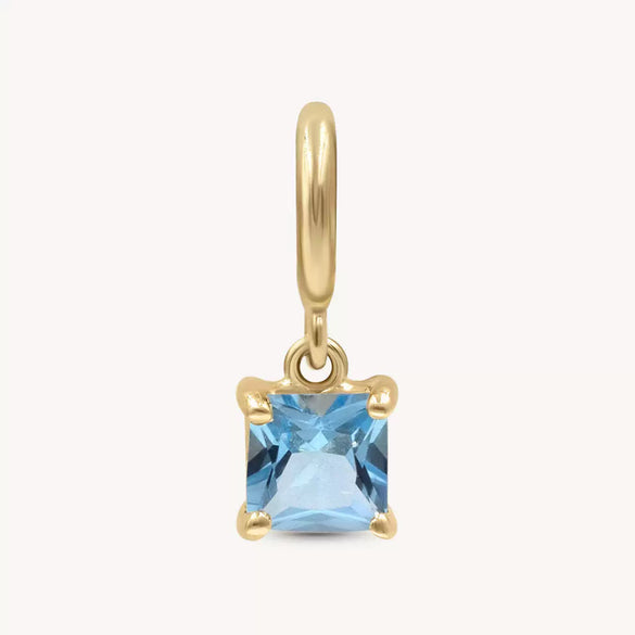 Wholesale Women's Vintage Geometric Copper Pendant With Mixed Gemstone Inlay And 18K Gold Vacuum Furnace Plating December Birthstone Design