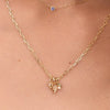 Wholesale Women's Vintage Geometric Copper Pendant With Mixed Gemstone Inlay And 18K Gold Vacuum Furnace Plating December Birthstone Design