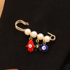 Wholesale Women's Vintage Geometric Drip Oil Iron Devil's Eye Brooch Pin