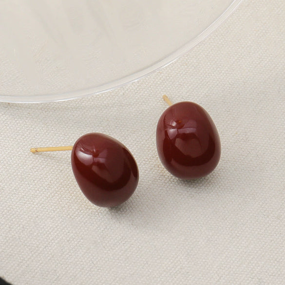 Wholesale Women's Vintage Geometric Dripping Oil Earrings With Electroplating
