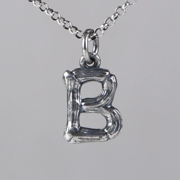 Wholesale Women's Vintage Geometric English Letter S925 Silver Necklace Pendant