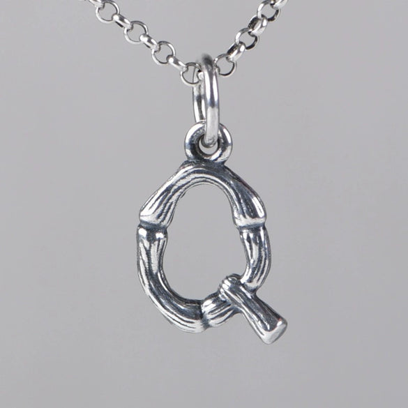 Wholesale Women's Vintage Geometric English Letter S925 Silver Necklace Pendant