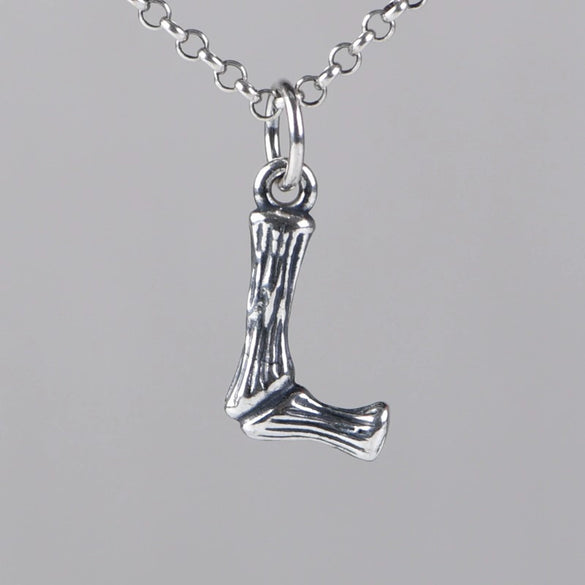 Wholesale Women's Vintage Geometric English Letter S925 Silver Necklace Pendant