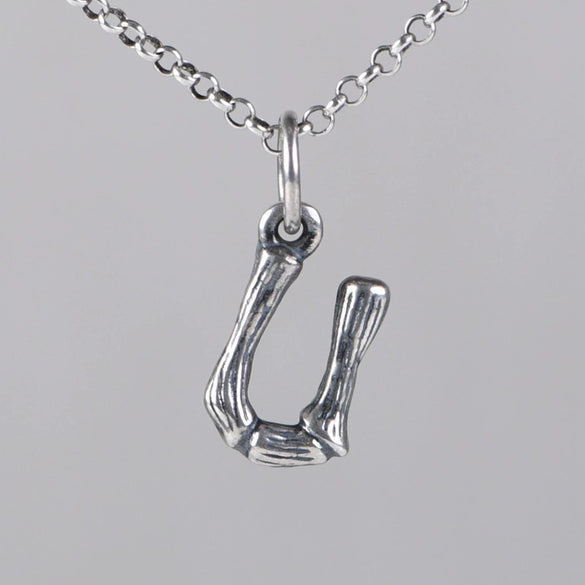 Wholesale Women's Vintage Geometric English Letter S925 Silver Necklace Pendant