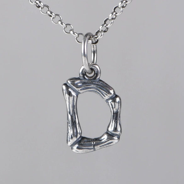 Wholesale Women's Vintage Geometric English Letter S925 Silver Necklace Pendant