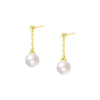 Wholesale Women's Vintage Geometric Round Earrings Made Of S925 Sterling Silver And Imitation Pearls With Electroplating