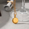 Wholesale Women's Vintage Geometric Stainless Steel And Titanium Steel Electroplated Necklace With Round Pendant