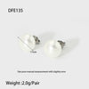 Wholesale Women's Vintage Geometric Stainless Steel Earrings Set With Pearls