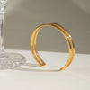 Wholesale Women's Vintage Geometric Stainless Steel Electroplated Doublelayer Line Bracelet