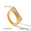 Wholesale Women's Vintage Geometric Stainless Steel Electroplated Ring Jewelry Accessories