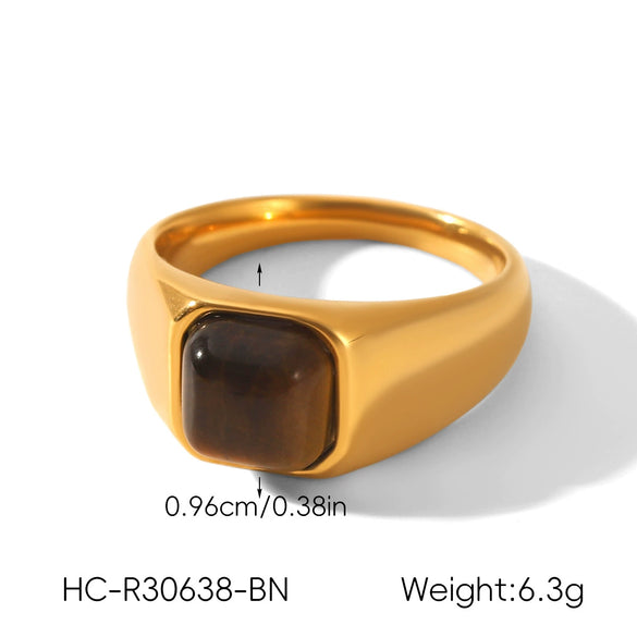 Wholesale Women's Vintage Geometric Stainless Steel Electroplated Ring Jewelry Accessories