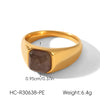 Wholesale Women's Vintage Geometric Stainless Steel Electroplated Ring Jewelry Accessories