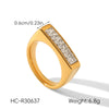 Wholesale Women's Vintage Geometric Stainless Steel Electroplated Ring Jewelry Accessories