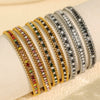 Wholesale Women's Vintage Geometric 316L Stainless Steel Multilayer Wide Chain Bracelet With Electroplating