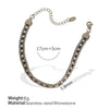 Wholesale Women's Vintage Geometric 316L Stainless Steel Multilayer Wide Chain Bracelet With Electroplating