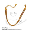 Wholesale Women's Vintage Geometric 316L Stainless Steel Multilayer Wide Chain Bracelet With Electroplating