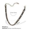 Wholesale Women's Vintage Geometric 316L Stainless Steel Multilayer Wide Chain Bracelet With Electroplating